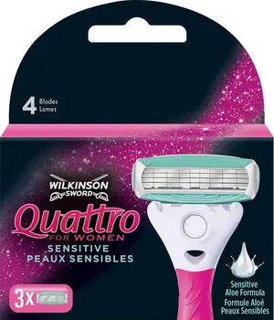 Wilkinson Sword Quattro For Women Sensitive náhradní holicí hlavice
