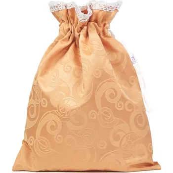 Dekorativní polštářek HEDVA ČESKÝ BROKÁT Pytlík dekorační ODASKA oranžová Barva: oranžová - girlandy