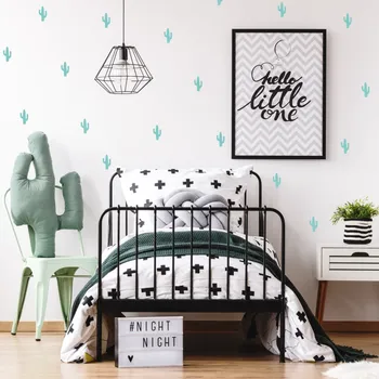 Samolepící dekorace DEKORACJAN Samolepky - Kaktusy barevna varianta: černá