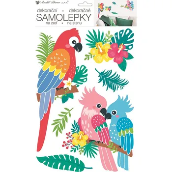 Samolepící dekorace Anděl Samolepka na zeď papoušci 24 x 42 cm 10449 - 2 POSLEDNÍ KUSY -