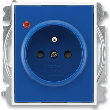 Elektrická zásuvka Zásuvka bezšroubová s ochranou před přepětím, 5599E-A02357 14, ABB, Time®, Element®, modrá / bílá (ABB, Time®, Element®, modrá / bílá)