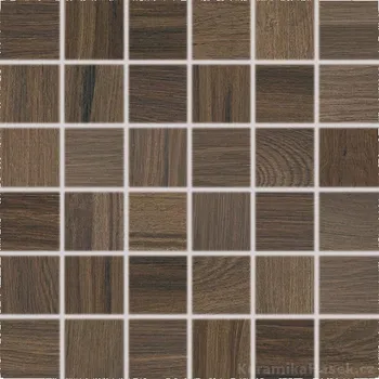 Dlažba Rako Board DDM06144 mozaika, tmavě hnědá, 30 x 30 x 1 cm