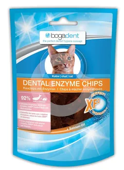 Pamlsek pro kočku Bogar Bogadent Dental Enzyme Chips Fish pro kočky 50 g