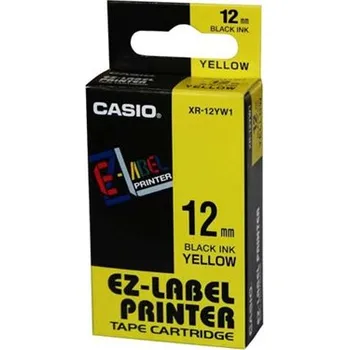 Pásek do tiskárny Páska Casio XR-12YW1 (Černý tisk/žlutý podklad) (12mm)