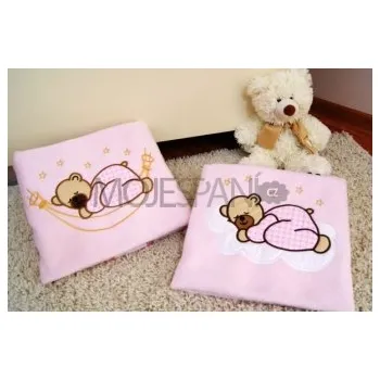 Dětská deka Dětská deka s výšivkou růžová Dětská deka s výšivkou růžová