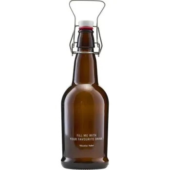 Skleněná láhev s uzávěrem hnědá