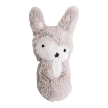 plyšák Dětské plyšové chrastítko Králíček béžový