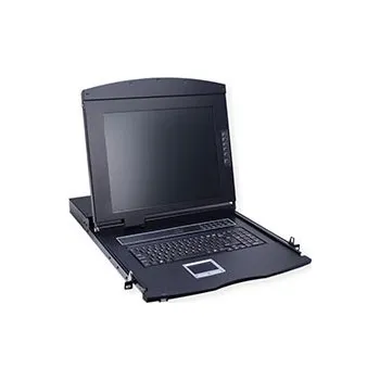 KVM přepínač Value Výsuvná konzole 19", LCD 17" (16:9), 1U, VGA, USB, černá - 26.99.0120