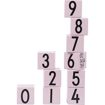 Dřevěná hračka Dřevěné kostky Numbers Pink
