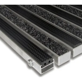 Rohožka Hliníková textilní gumová čistící vnitřní vstupní rohož Alu Standard - 60 x 90 x 2,2 cm