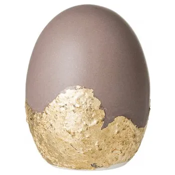 Velikonoční dekorace Dekorativní keramické vajíčko Egg hnědé
