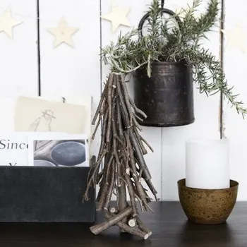 Vánoční dekorace Dekorativní vánoční stromek Wood 30 cm