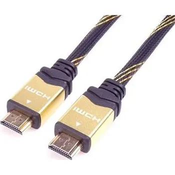 Video kabel PremiumCord designový HDMI 2.0 kabel, zlacené konektory, 0,5m