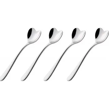 Příbor Set kávových lžiček Heart Stainless Steel - 4 ks