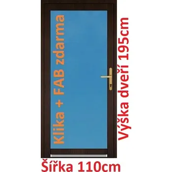 Vchodové dveře Vchodové plastové dveře Soft 3/3 sklo 110x195 cm - Akce!