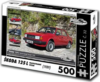 Puzzle KB Barko Retro Auta Škoda 125 L 1989 - pravostranné řízení 500 dílků