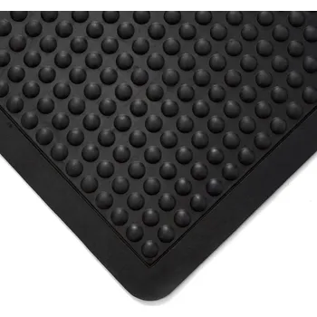 Rohožka Černá gumová protiúnavová průmyslová rohož (25% nitrilová pryž) - 120 x 90 x 1,4 cm
