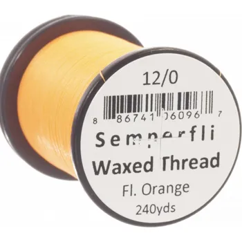 Semperfli Classic Waxed Thread 12/0 Fluoro Orange