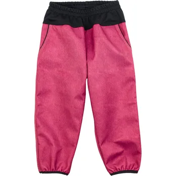 Dívčí oblečení tmavě růžové softshellové kalhoty