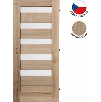 Interiérové dveře SOFT interiérové dveře Nova H5, masivní dub (Masivní dubové kazetové interiérové dveře)