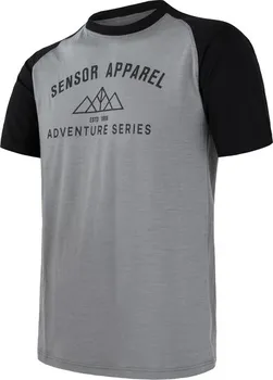 Pánské tričko Sensor Merino Active Pt Adventure šedé/černé XXL