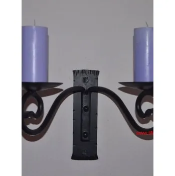 Svícen Kovaný svícen na zeď Lampa