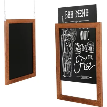 Kancelářský nábytek Dřevěný Slide-in rám A4 - Tmavě hnědá