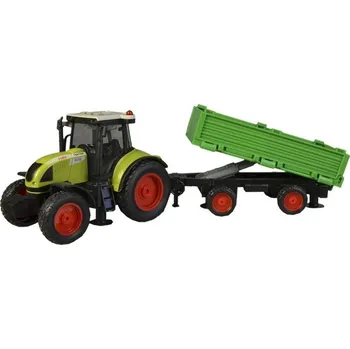 autíčko Traktor na setrvačník s výklopnou vlečkou, 38 cm