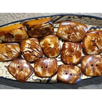 Knoflík Knoflík obdélník (hnědý)