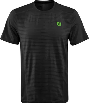 Pánské tričko Wilson Spring UWII Linear Black/Green M