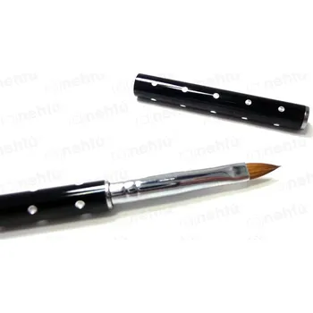 Kosmetický štětec Štětec na nehty č. 8 - glitter, černý