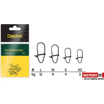 Karabinka Fastlock micro snap 10 ks - S - 4 kg -