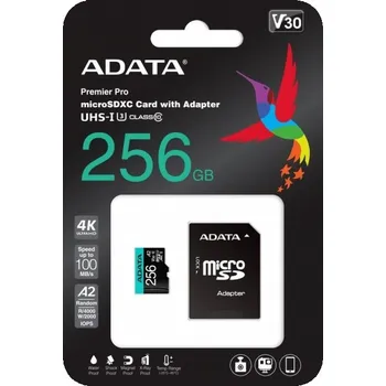 ADATA Micro SDXC 256 GB UHS-I U3 +…