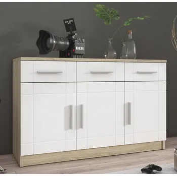 Komoda Komoda Paris 3D3S, dub sonoma bílá 103 cm skladem