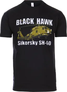 Pánské tričko Fostex 133523BLK Black Hawk Sikorsky Sh-60 černé