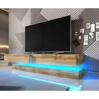 Televizní stolek Televizní (tv) stolek Fly s LED osvětlením - Televizní stolek