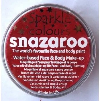Speciální výtvarná barva Snazaroo třpytivá barva na obličej 18 ml. - Červená