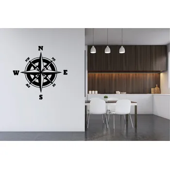 Samolepící dekorace Lepy.cz Samolepka na zeď Kompas Velikost (šířka x výška): 40x39cm, Barevná varianta: Tmavě červená