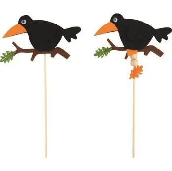 Kos z filcu na větvičce zápich 5 cm + špejle, 1ks