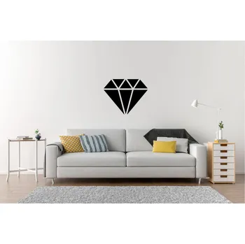 Samolepící dekorace Lepy.cz Samolepka na zeď Diamant Velikost (šířka x výška): 30x24cm, Barevná varianta: Tmavě červená