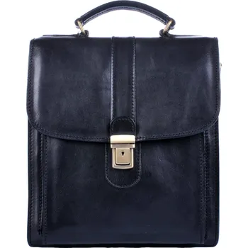 Pánská aktovka Pánská kožená aktovka 106 černá, IL GIGLIO