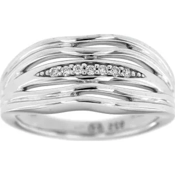 Prsten Zlatnictví U Kostela Stříbrný dámský prsten s kamínky 6302 52 1806-17864302