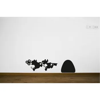 Samolepící dekorace Lepy.cz Samolepka na zeď Myšáci Velikost (šířka x výška): 30x8cm, Barevná varianta: Lípová zelená