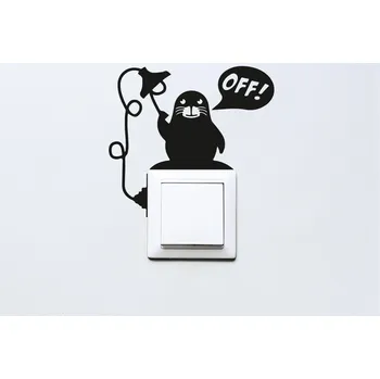 Samolepící dekorace Lepy.cz Samolepka okolo vypínačů a zásuvek Tuleň Velikost (šířka x výška): Jeden vypínač, Barevná varianta: Tmavě červená