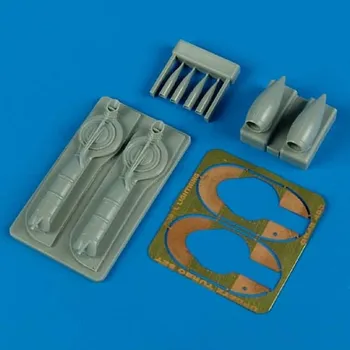 Plastikový model Quickboost 1/48 P-38J Lightning update turbo & air intakes