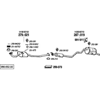 Výfukový systém nosný (montážní) držák Bosal 251-875