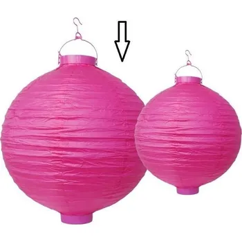 Party dekorace Lampion kulatý, tmavě růžový (zn. PartyDeco)