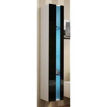 Ložnice Nábytek PEGAS s.r.o. Vitrína VIGO NEW 180 otevřená - bílo-černá