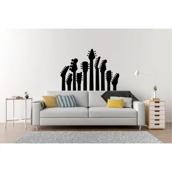 Samolepící dekorace Lepy.cz Samolepka na zeď Kytary Velikost (šířka x výška): 80x57cm, Barevná varianta: Světle růžová