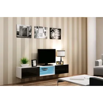 Televizní stolek Nábytek PEGAS s.r.o. TV komoda VIGO CLASS - bílo-černá